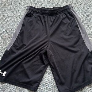 Under Armour Black and Gray Performance Shorts
